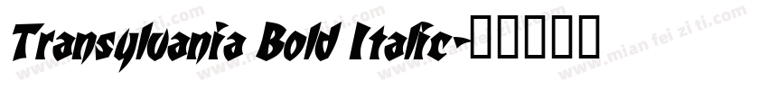 Transylvania Bold Italic字体转换